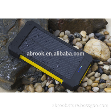 High quality mini 10000 mah rohs solar cell phone charger power bank